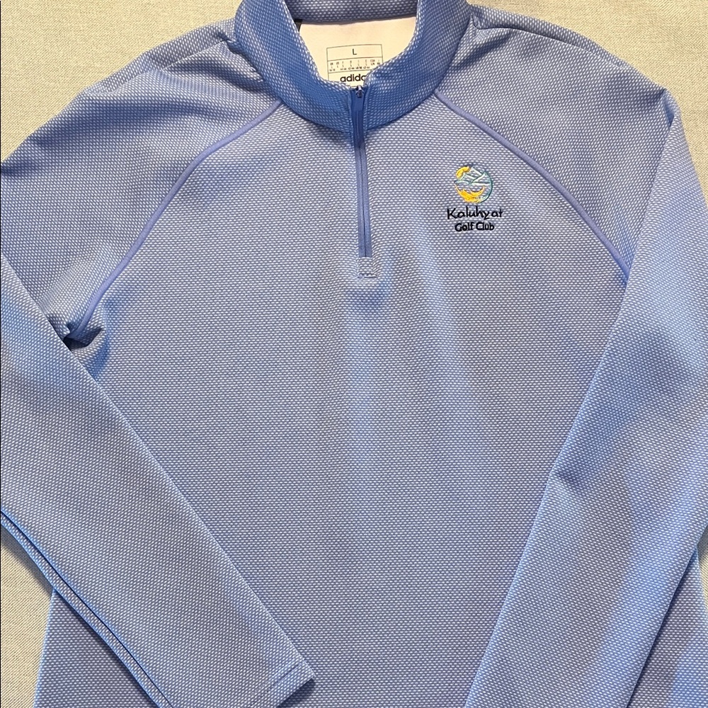 Adidas Light Blue Golf Pullover